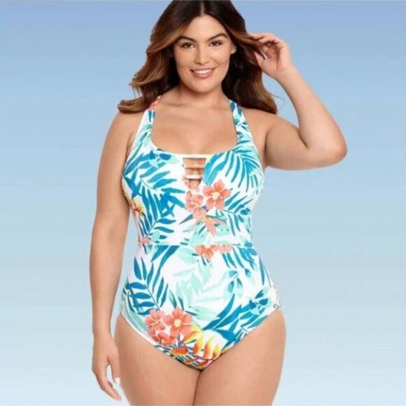 Beach Betty Other - Women's Beach Betty One Piece Tropical Swimsuit Size XL